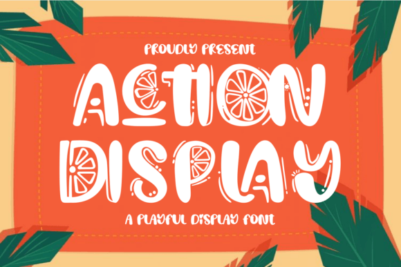 Action Display Font: Playful Fruit-Style Display Typeface
