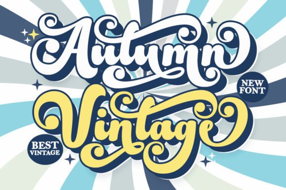 Autumn Vintage Display Font for Nostalgic Digital Branding
