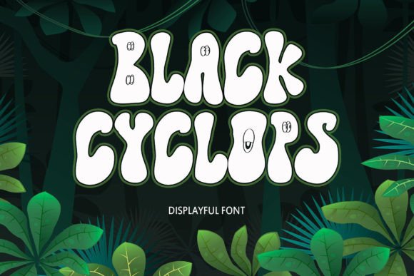 Black Cyclops Display Font for Playful Editorial Design
