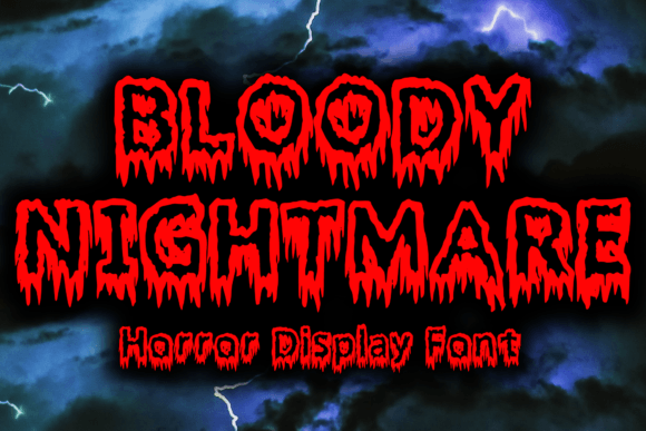 Bloody Nightmare Font for Horror-Themed Branding