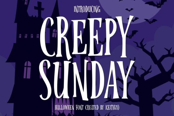 Creepy Sunday Display Font for Handmade Creators