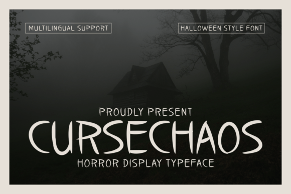 Cursechaos: A Spooky Display Font for Halloween & Beyond