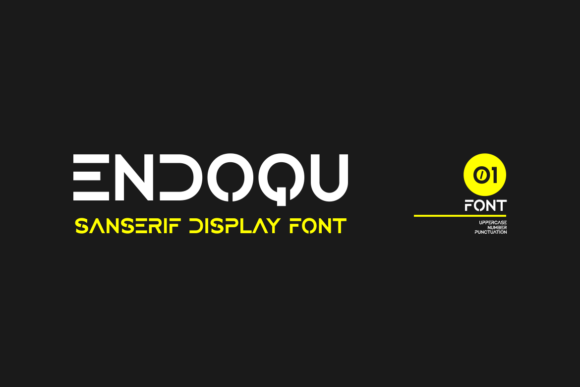 Endoqu Display Font for Clean, Regulated Brand Assets
