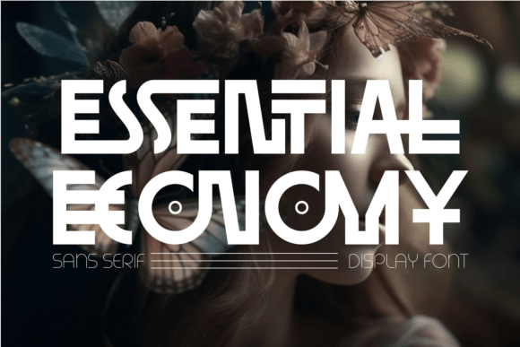 Essential Economy: A Futuristic Display Font for Digital Design