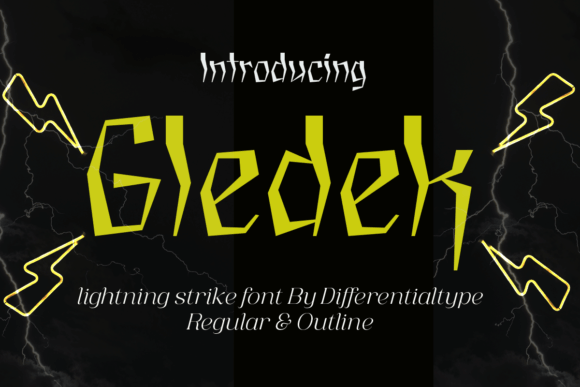 Gledek Display Font for Bold Branding and Dynamic Logos