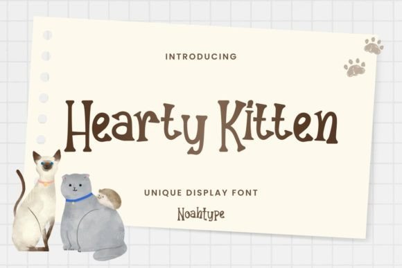 Hearty Kitten Display Font for Playful Digital Branding