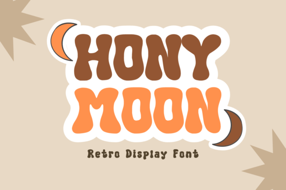 Hony Moon: A Retro Bubble Display Font for Thoughtful Design