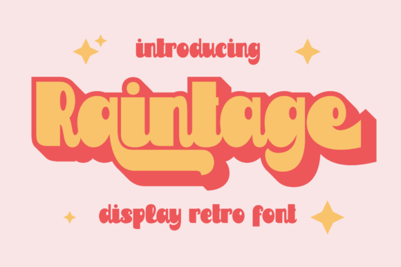 Raintage Display Font for Vintage Craft Projects
