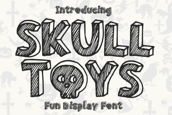 Skull Toys Font: A Fun Halloween Display Font for Small Business Branding