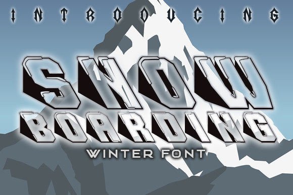 Snowboarding Font: A Bold 3D Display Typeface for Makers