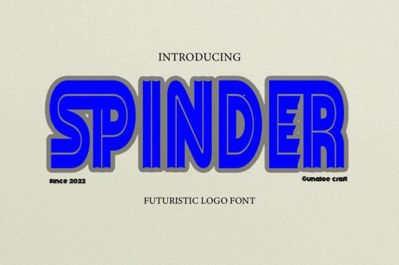 Spinder Font: Futuristic Logo Typeface for Crafters & Sellers