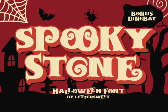 Spooky Stone: A Playful Horror Display Font for Editorial Design