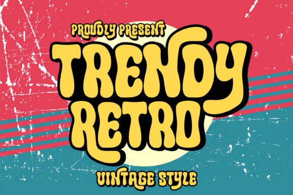 Trendy Retro Font for Playful, 70s-Inspired Design