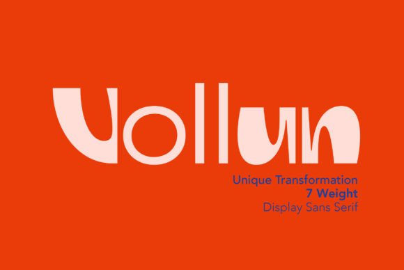 Vollun Display Font for Playful, Modern Branding
